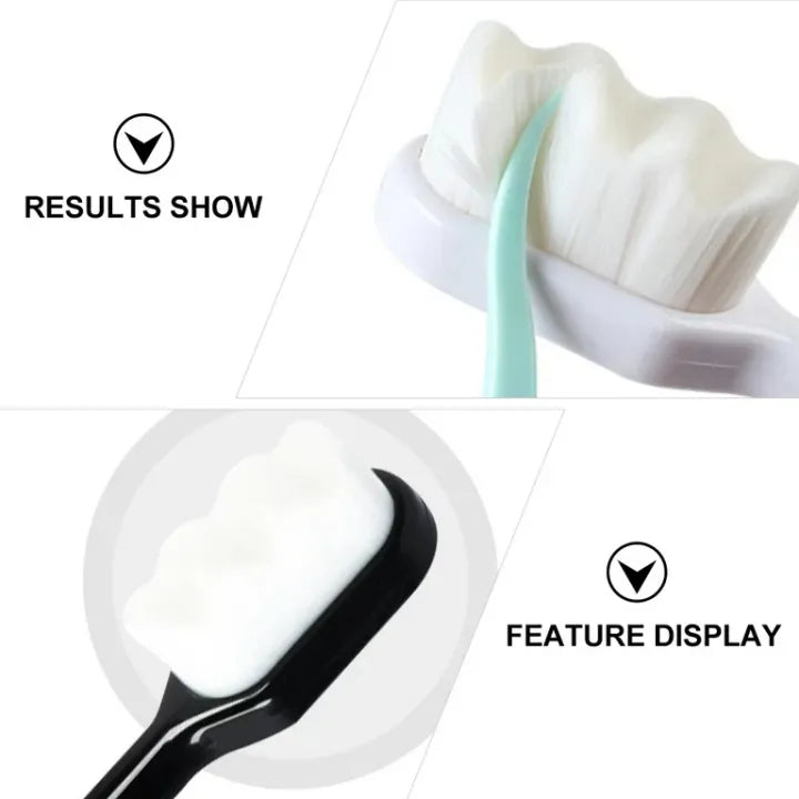 Bristle Micro Nano Toothbrush for Sensitive Teeth and Gums Care, Extra Soft Silko Toothbrush for Adults and People with Braces
