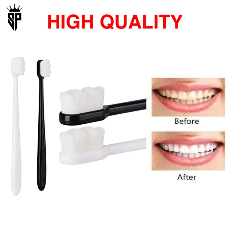Bristle Micro Nano Toothbrush for Sensitive Teeth and Gums Care, Extra Soft Silko Toothbrush for Adults and People with Braces