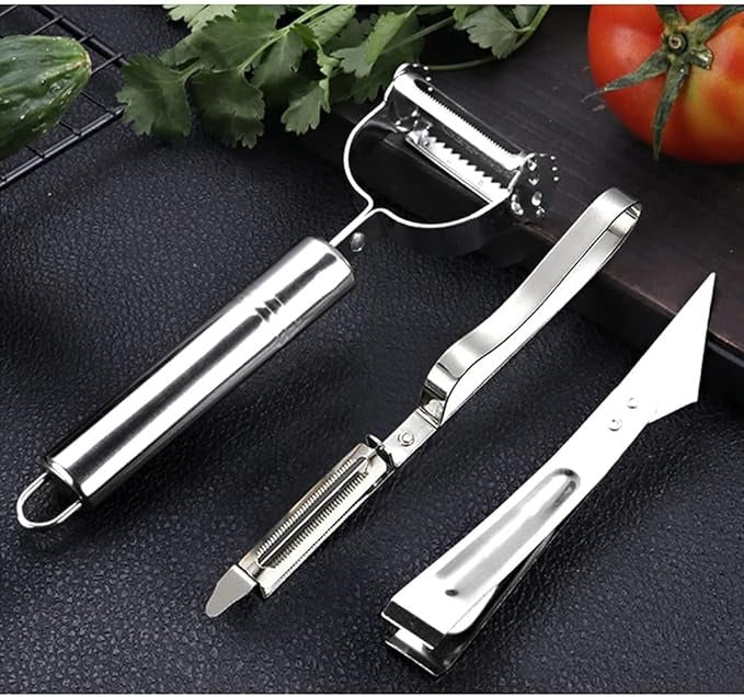 Buy Julienne 3 in 1 Peeler (FREE Delivery) Pack of 3 Fruit and Vegetable Peeler