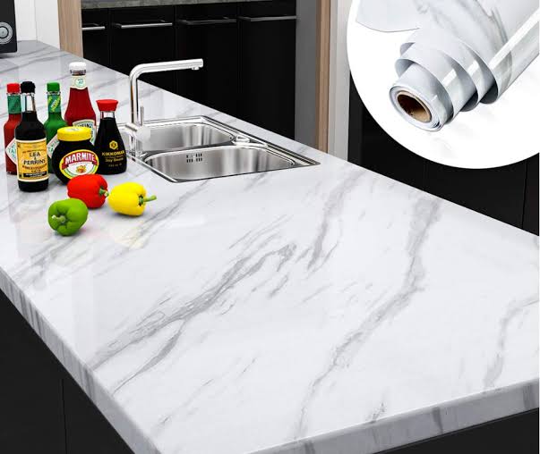 Marble Sheet for Kitchen 60 x 200 cm Waterproof Self Adhesive Marble Sticker Sheet