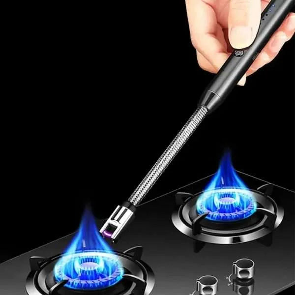 Windproof Kitchen Electric USB Lighter Long Candle BBQ Gas Stove Ignition Gun Camping Rechargeable Arc Flameless Plasma Lighter