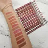 Set of 12/6 Pcs Matte Nude Colors Lip Liners Pigmented Lip Pencils