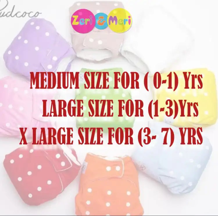 Baby Washable Diapers 3 Size 0- 8 years and also available Inner Baby Girls and Boys (RENDOM COLOR)