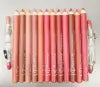 Set of 12/6 Pcs Matte Nude Colors Lip Liners Pigmented Lip Pencils