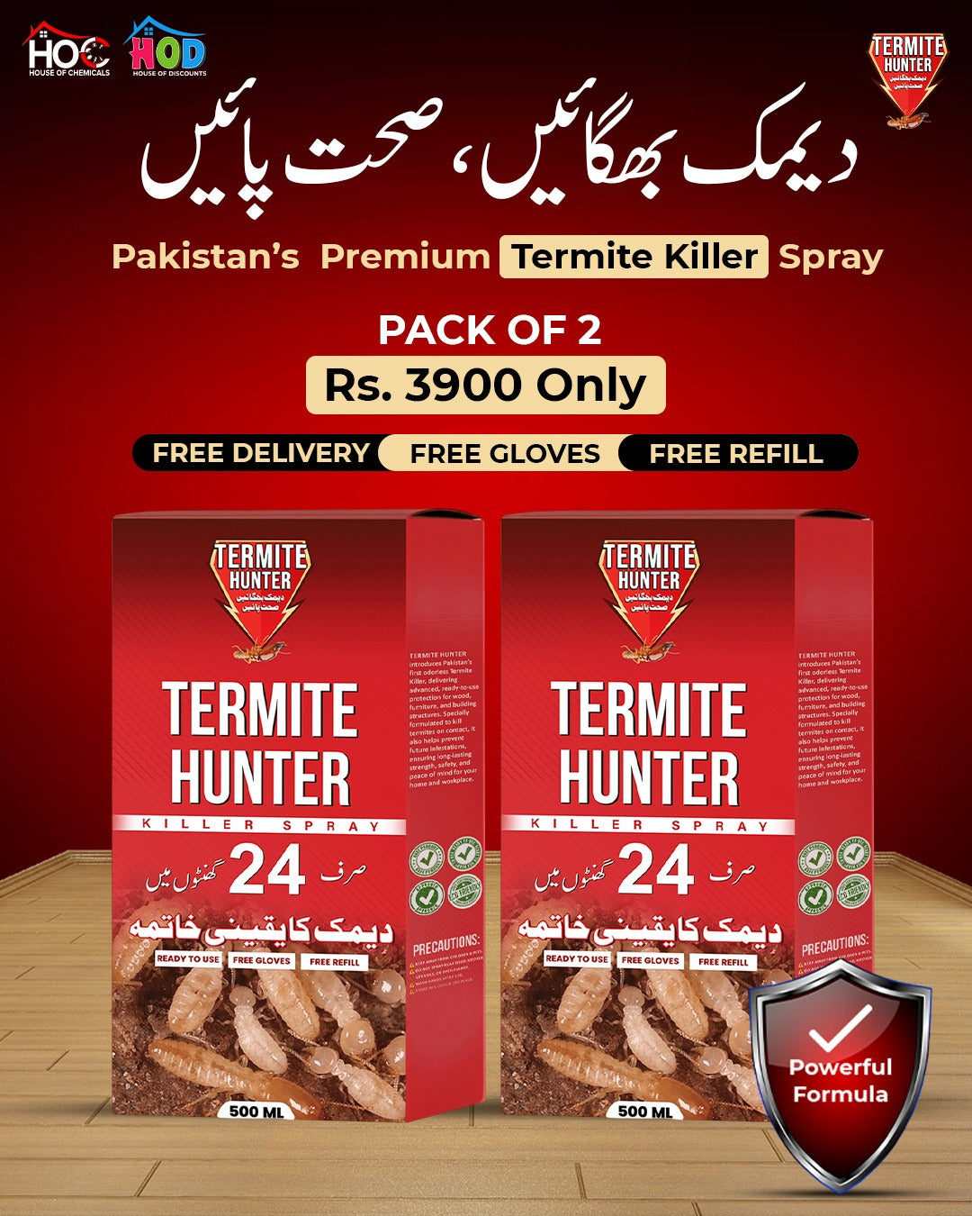 Deemak دیمک (Termite) Killer Spray with Free Refill & Gloves Kill Termite within 24 hours