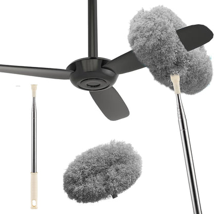 Mutli Purpose and Ceiling Fan Duster with Long Rod for Dust Cleaning