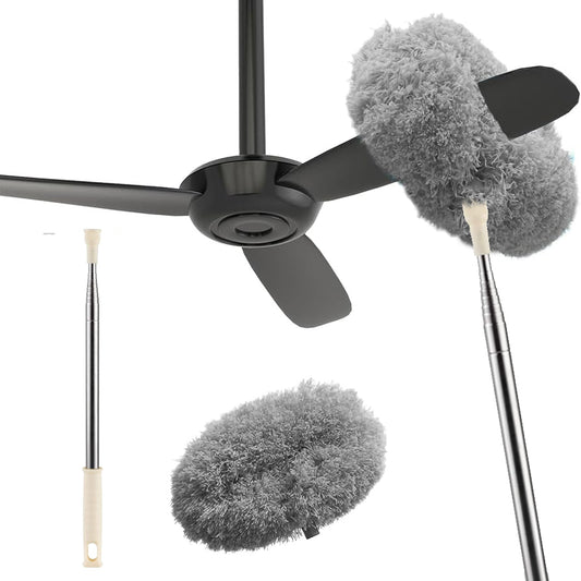 Mutli Purpose and Ceiling Fan Duster with Long Rod for Dust Cleaning