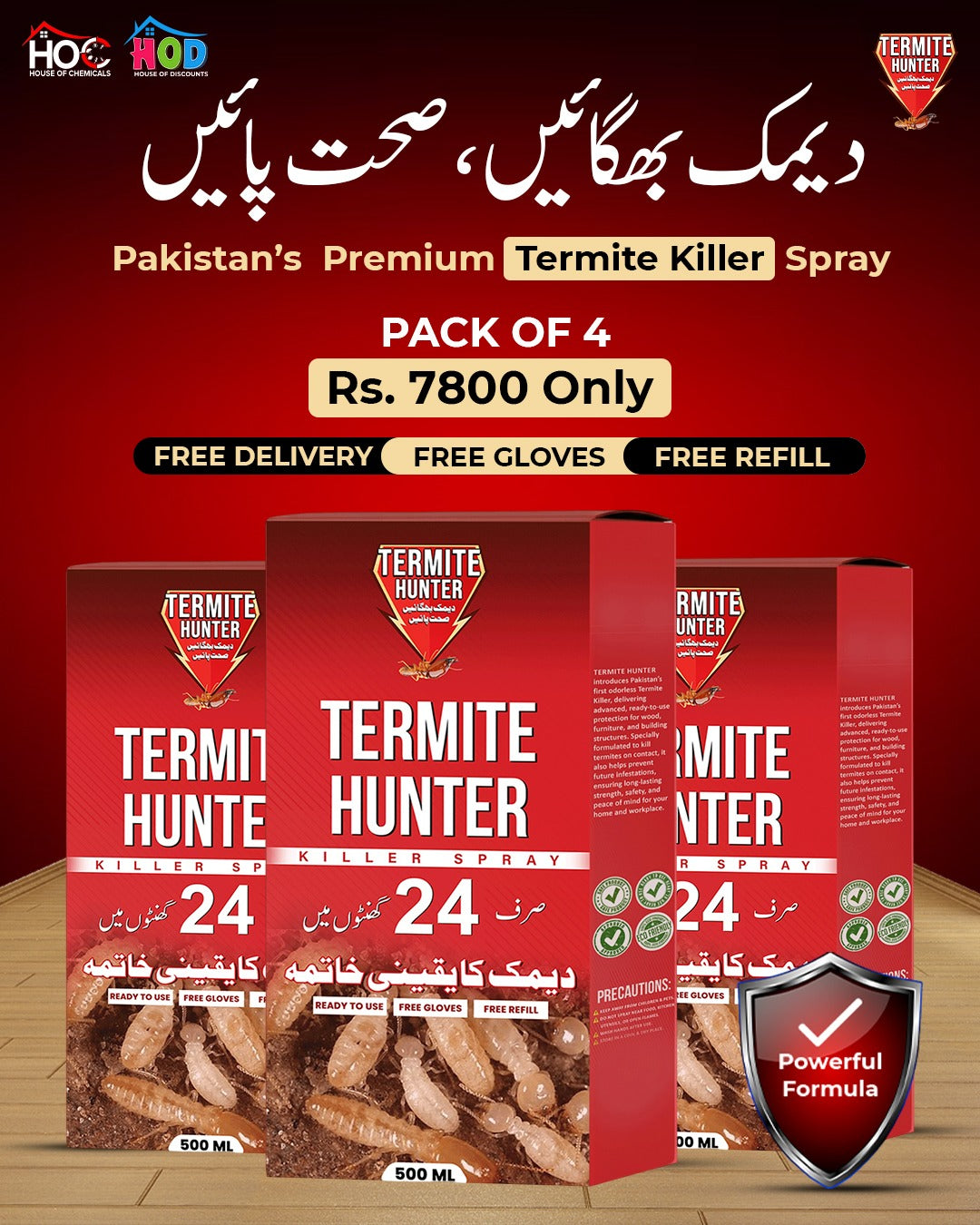 Deemak دیمک (Termite) Killer Spray with Free Refill & Gloves Kill Termite within 24 hours