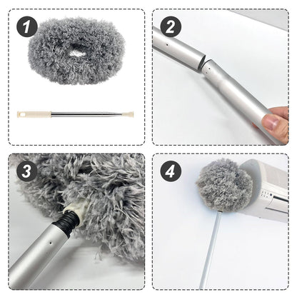 Mutli Purpose and Ceiling Fan Duster with Long Rod for Dust Cleaning
