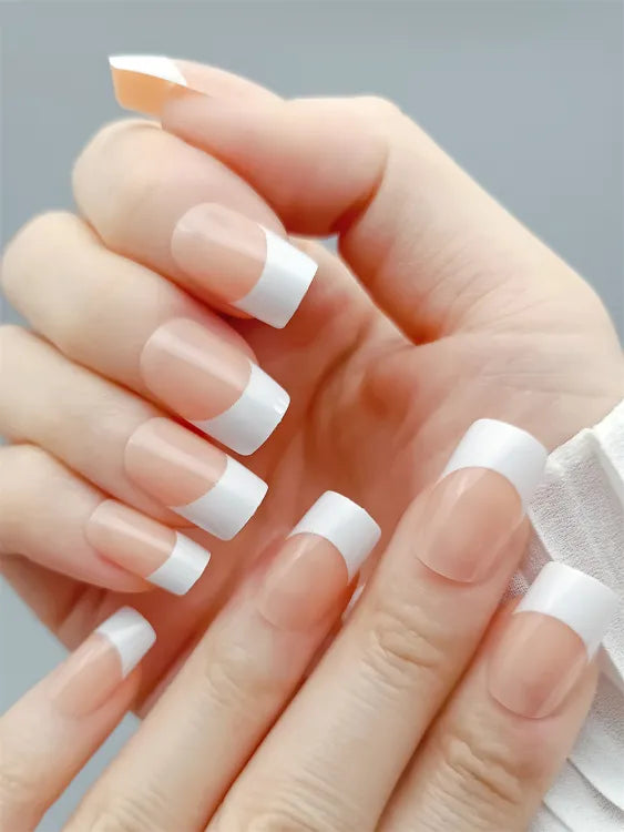 WANTER - 100pcs French Nails For Girls, With 2 Nails Glue Sheet Stickers, Artificial Nails, Nails For Girls Beautiful Fake Nails Fancy Nails With Nail Glue, Nails Acrylic Nails Kit 100pcs Set False Nails