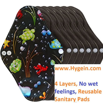 4 Layers, No wet feelings, Reusable Sanitary Pads Washable Feminine Pads For Periods Panty Liner Women Menstrual