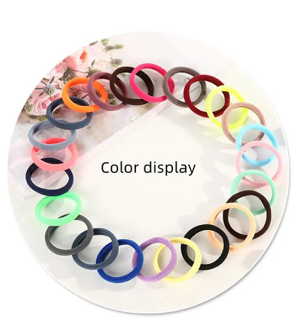 Many People Like The High Elasticity Hair Rope 100 Pack Of Multiple Colors Seamless Hair Ring Rope