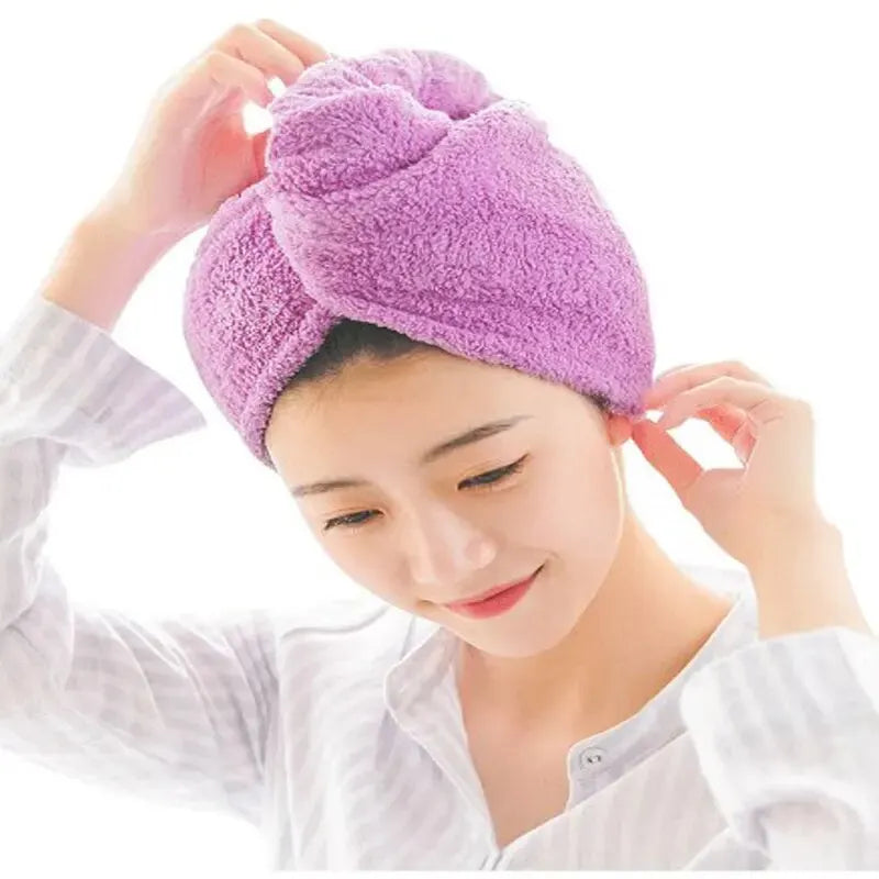Magic Microfiber Hair Towel Fast Drying Dryer Towel Women Wrap Head Absorption Water Bath Hat