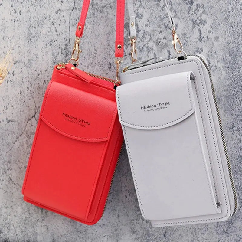 Womens Small One Shoulder Crossbody Zipper Bag Fashion Casual Travelling Simplicity Multi Functional Long Handheld Wallet