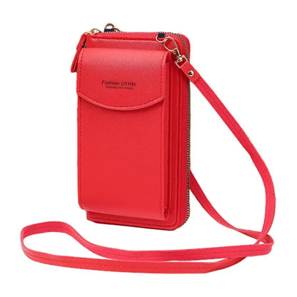 Womens Small One Shoulder Crossbody Zipper Bag Fashion Casual Travelling Simplicity Multi Functional Long Handheld Wallet