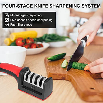 Professional Knife Sharpener Kitchen Multi-Functional Three-Section Cutter Diamond Cutter Sharpening