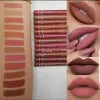 Set of 12/6 Pcs Matte Nude Colors Lip Liners Pigmented Lip Pencils