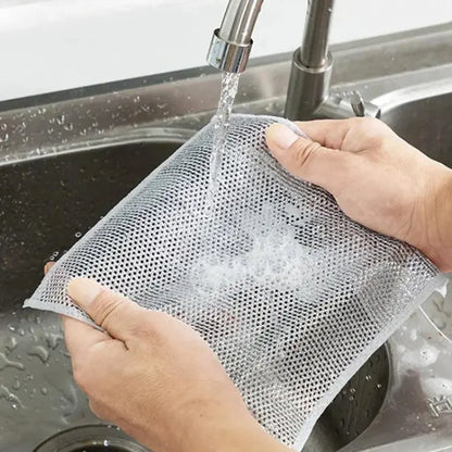 on-Scratch Wire Dishcloth, Dishwashing Rags for Wet and Dry, Easy Rinsing, Reusable,for Kitchen Cleaning for Dishes, Sinks, Stove Tops